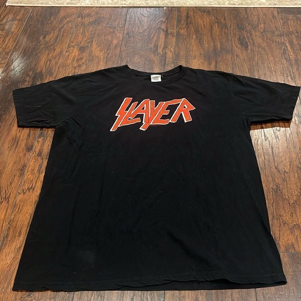2012 Slayer Heavy Metal Black Red T-Shirt Men's Size XL on BayIsland sportswear